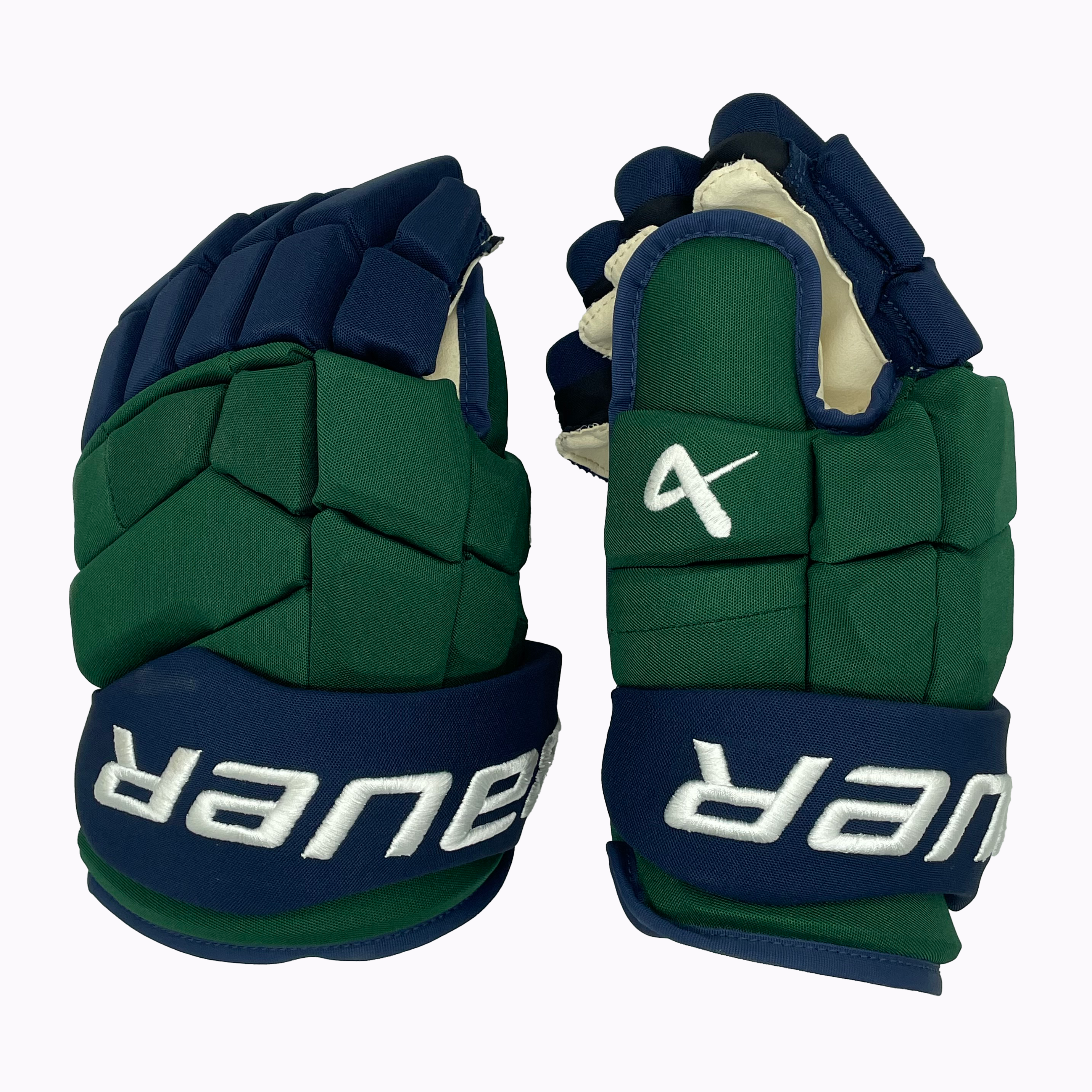 Gants Bauer Supreme Mach - NCAA Pro Stock (vert/bleu marine)